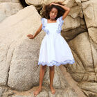 Girls White Broderie Anglaise Dress, 1, hi-res