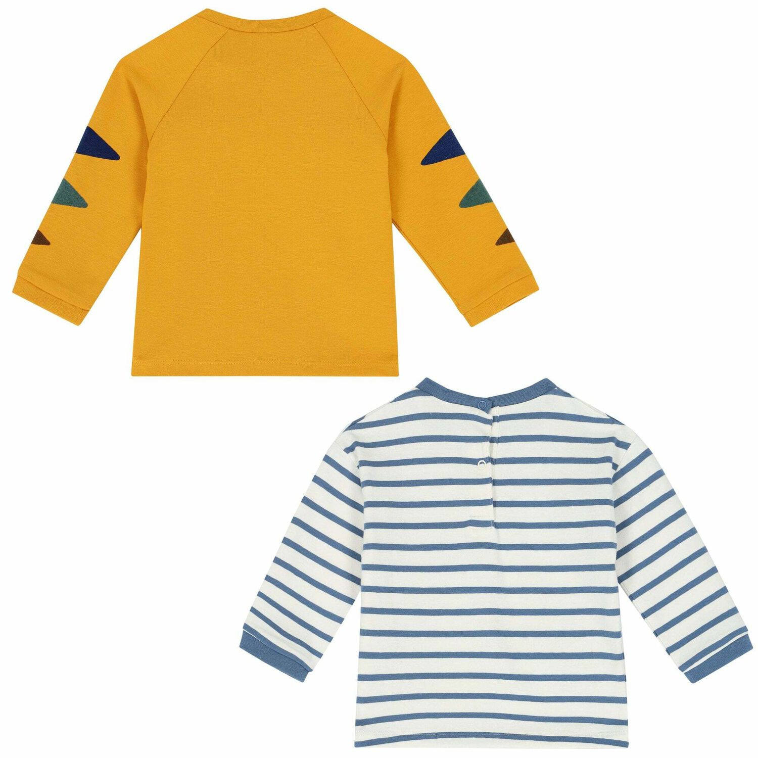 Baby Boys Ivory & Yellow T-Shirts ( 2-Pack ), 1, hi-res image number null