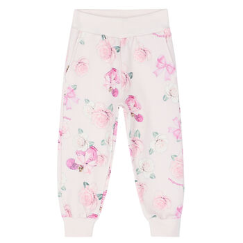 Younger Girls Pink Floral Jogger