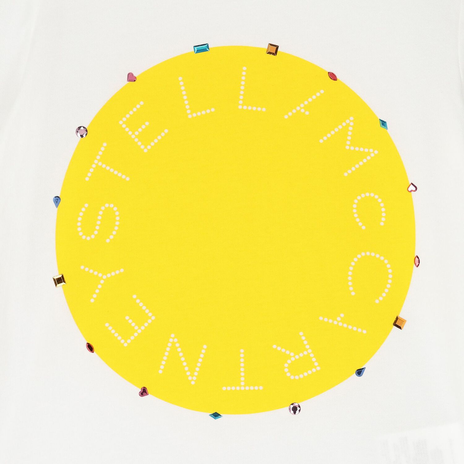 تيشيرت باللون العاجي والأصفر للبنات, 1, hi-res