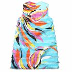 Girls Blue Printed Dress, 1, hi-res