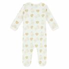 Girls Ivory & Gold Babygrow, 1, hi-res