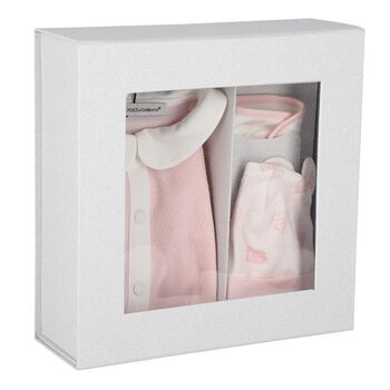 Baby Girls Pink Babygrow Gift Set