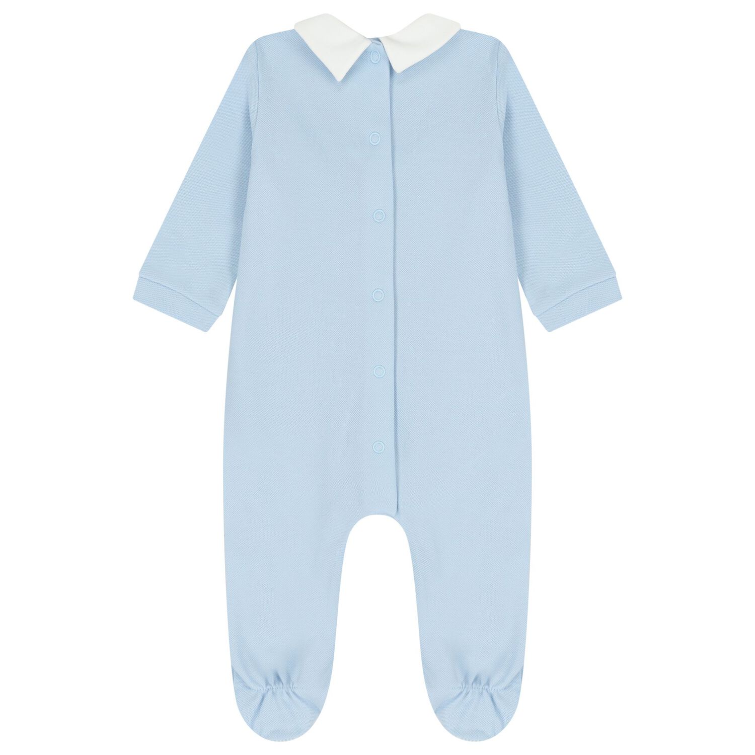 Baby Boys Ivory & Blue Babygrows ( 2-Pack ), 2, hi-res