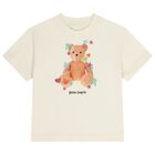 Girls Ivory Teddy Bear Logo T-Shirt, 1, hi-res