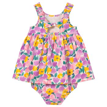 Younger Girls Multi-Coloured Floral Dress Set