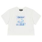 Girls White Logo T-Shirt, 1, hi-res