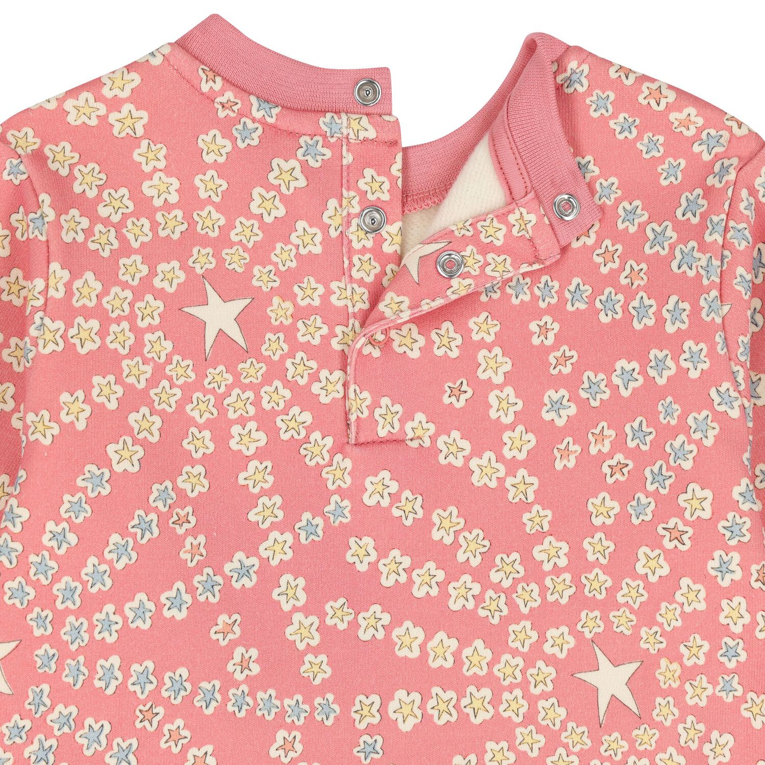 Younger Girls Pink Star Dress, 1, hi-res
