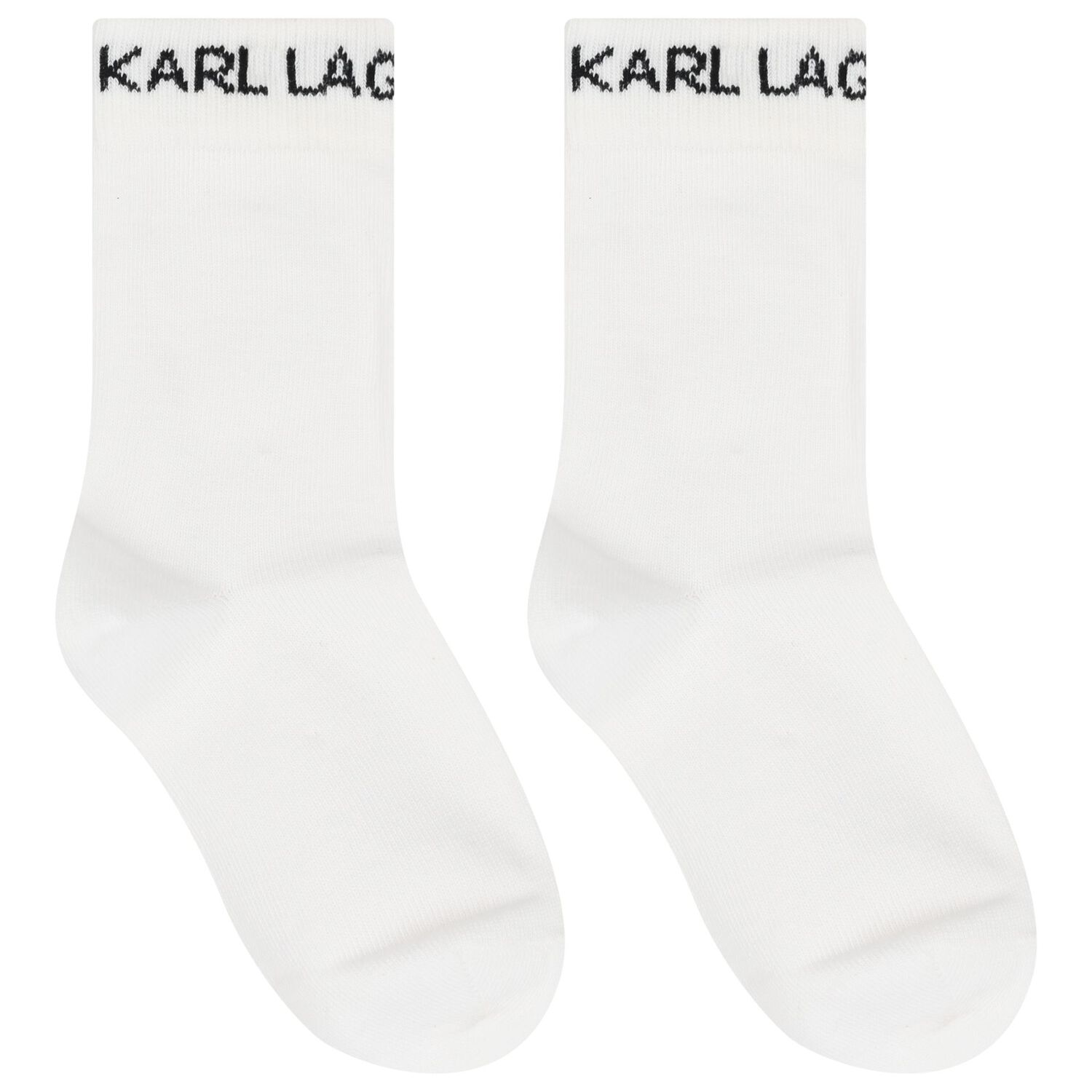 White Karl Ikonik Logo Socks (2 Pack), 1, hi-res image number null
