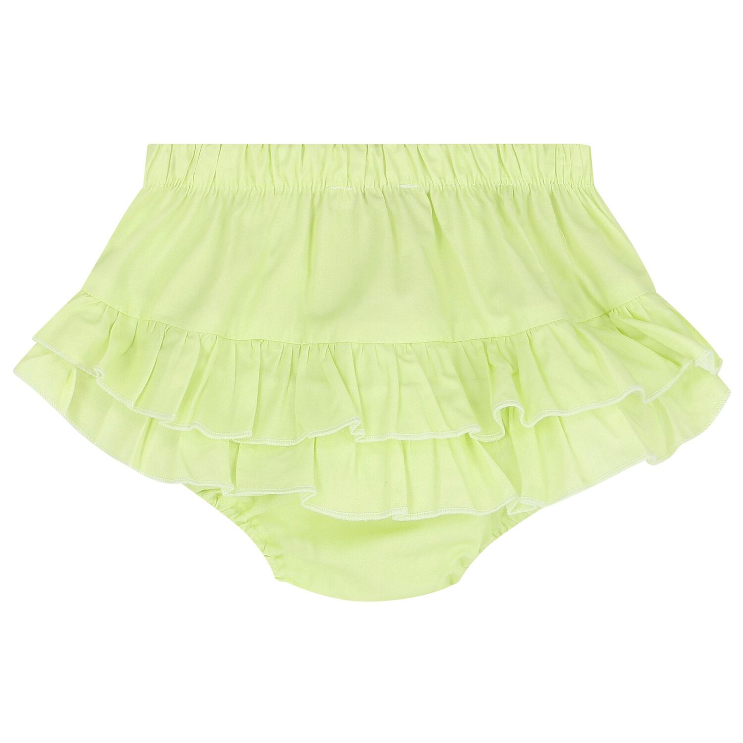 Baby Gilrs Pink & Green Ruffled Floral Dress Set, 1, hi-res