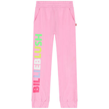 Girls Pink Logo Joggers