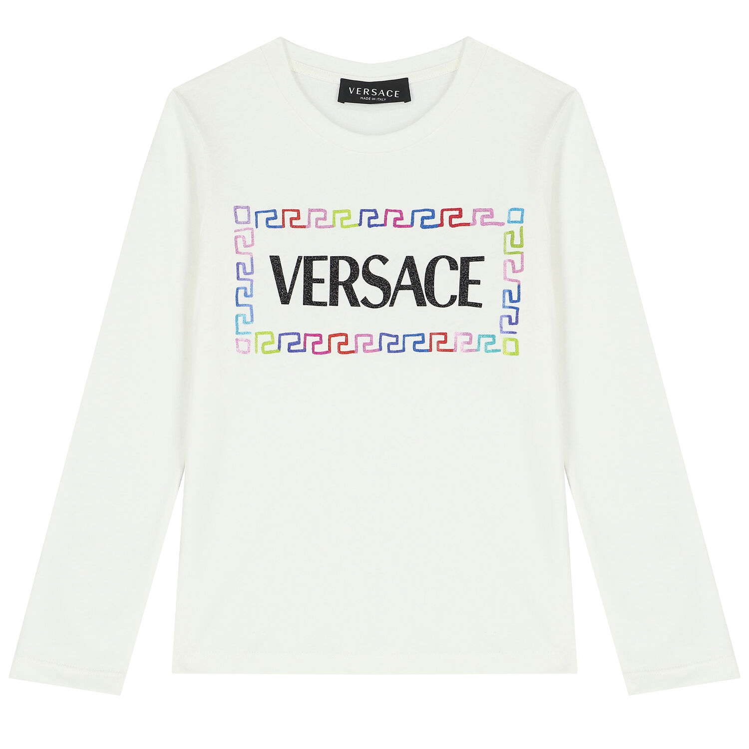 Ivory Logo Long Sleeve Top, 1, hi-res