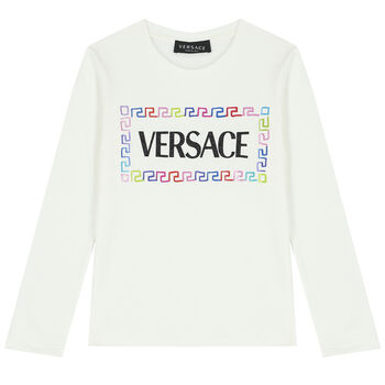 Ivory Logo Long Sleeve Top