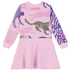 Girls Pink Logo Dress, 1, hi-res