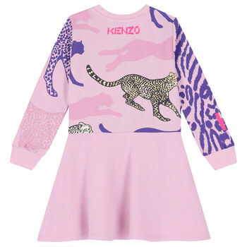Girls Pink Logo Dress