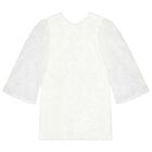 فستان تول باللون أبيض مزخرف للبنات, 1, hi-res