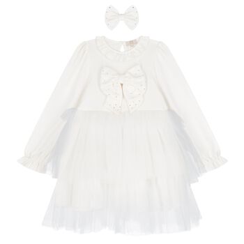 Girls Ivory Tulle Dress Set