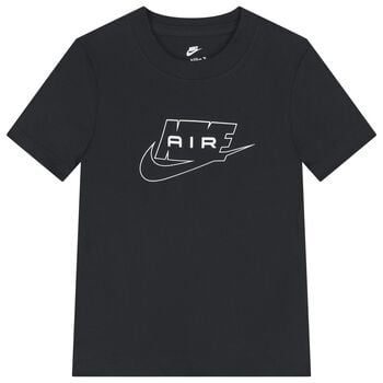 تيشيرت للأولاد بشعار باللون الأسود