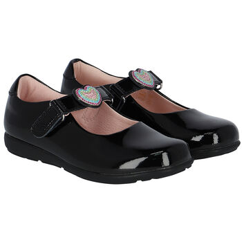 Girls Black Patent Leather Shoes