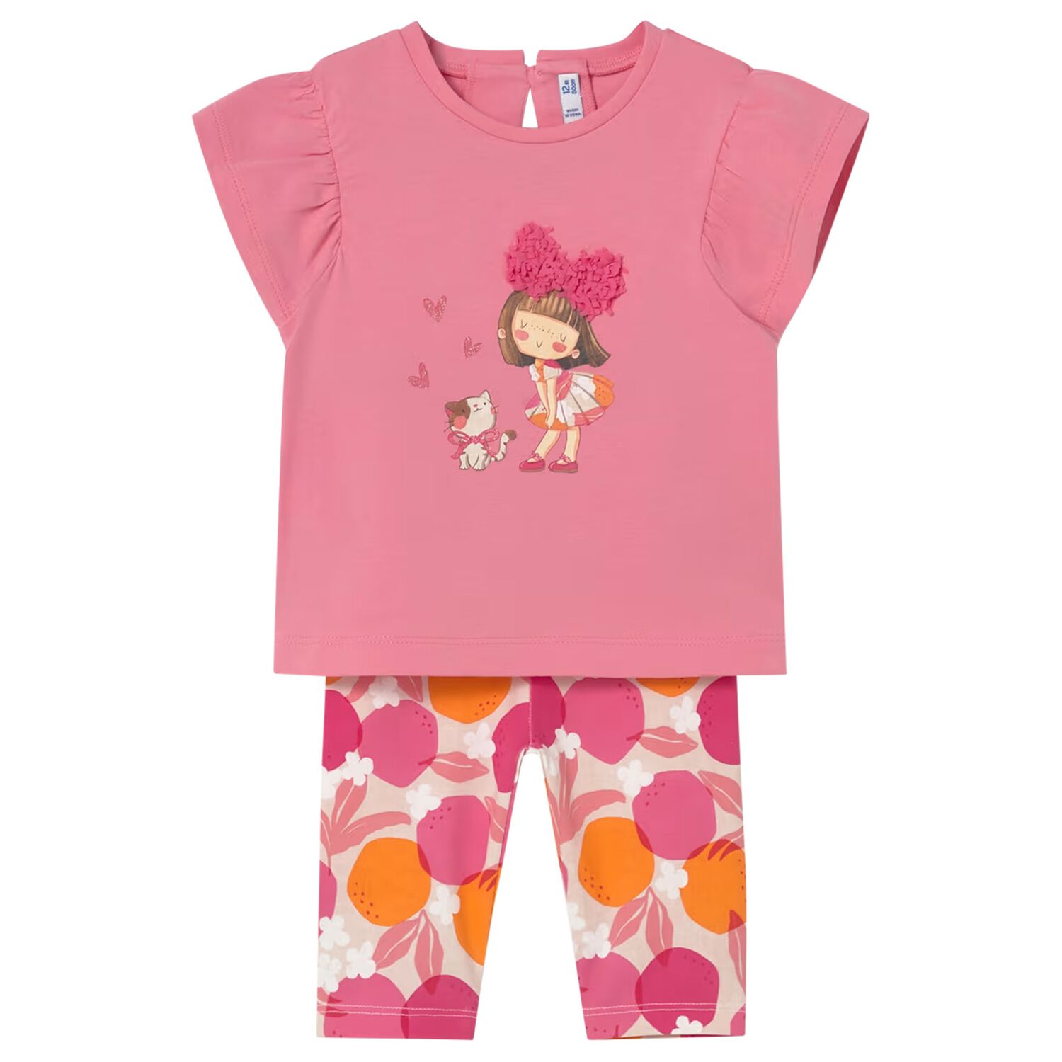Younger Girls Pink Leggings Set, 1, hi-res