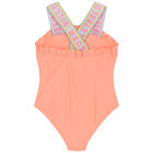 Girls Coral Tweety Bird Swimsuit, 1, hi-res