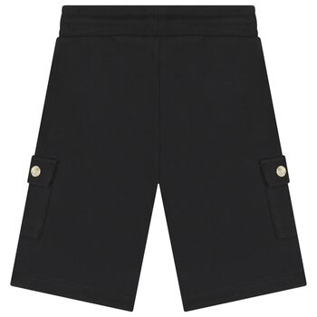 Boys Black Logo Shorts