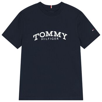 Boys Navy Blue Logo T-Shirt