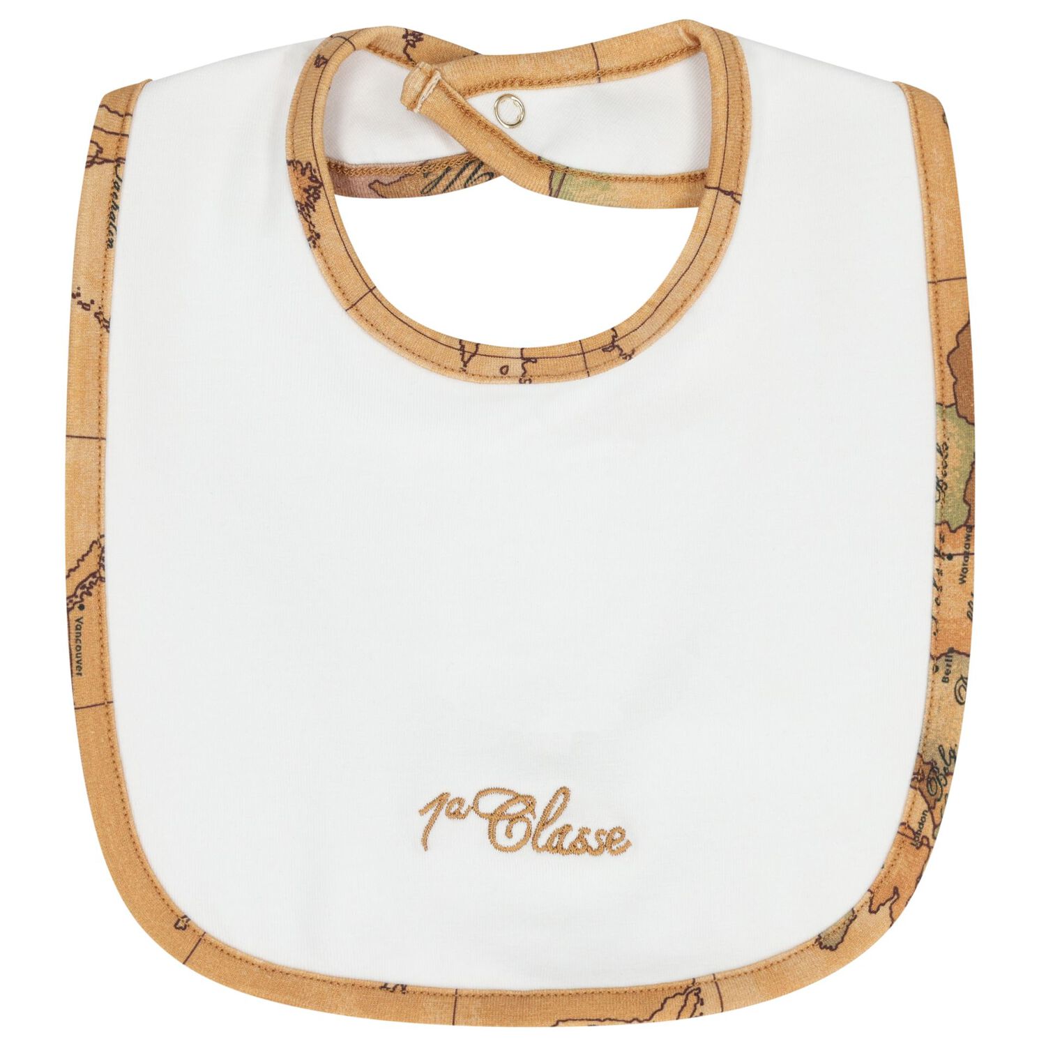 طقم هدايا ملابس اطفال بنقشة جغرافية باللونين الابيض و البيج , 1, hi-res