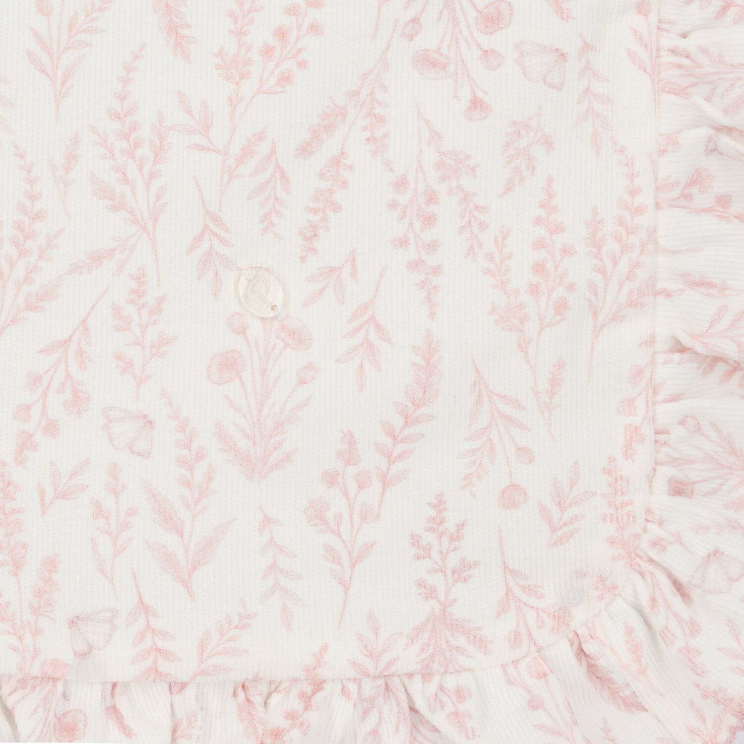 Baby Girls Ivory & Pink Wildflower Blanket, 1, hi-res
