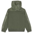 Boys Green Logo Hooded Top , 2, hi-res