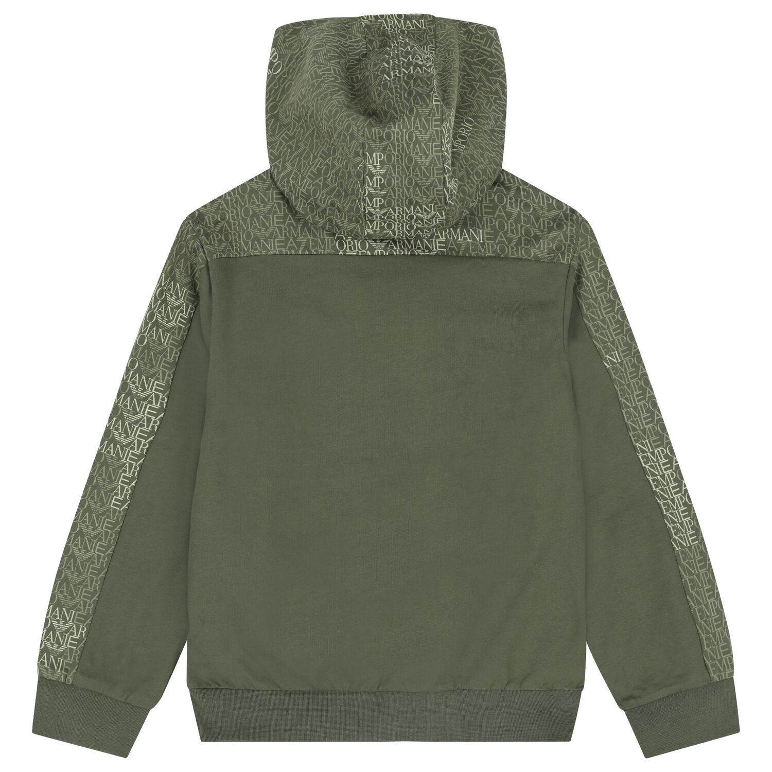Boys Green Logo Hooded Top , 2, hi-res