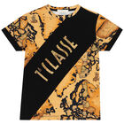 Boys Black & Beige Geo Map T-Shirt, 1, hi-res