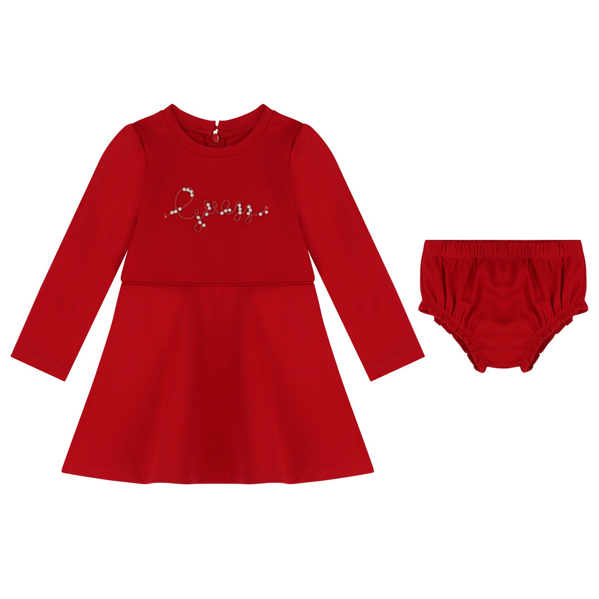 Guess Younger Girls Red logo Dress Set Junior Couture UAE