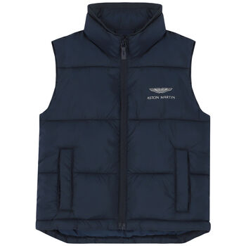 Boys Navy Logo Gilet