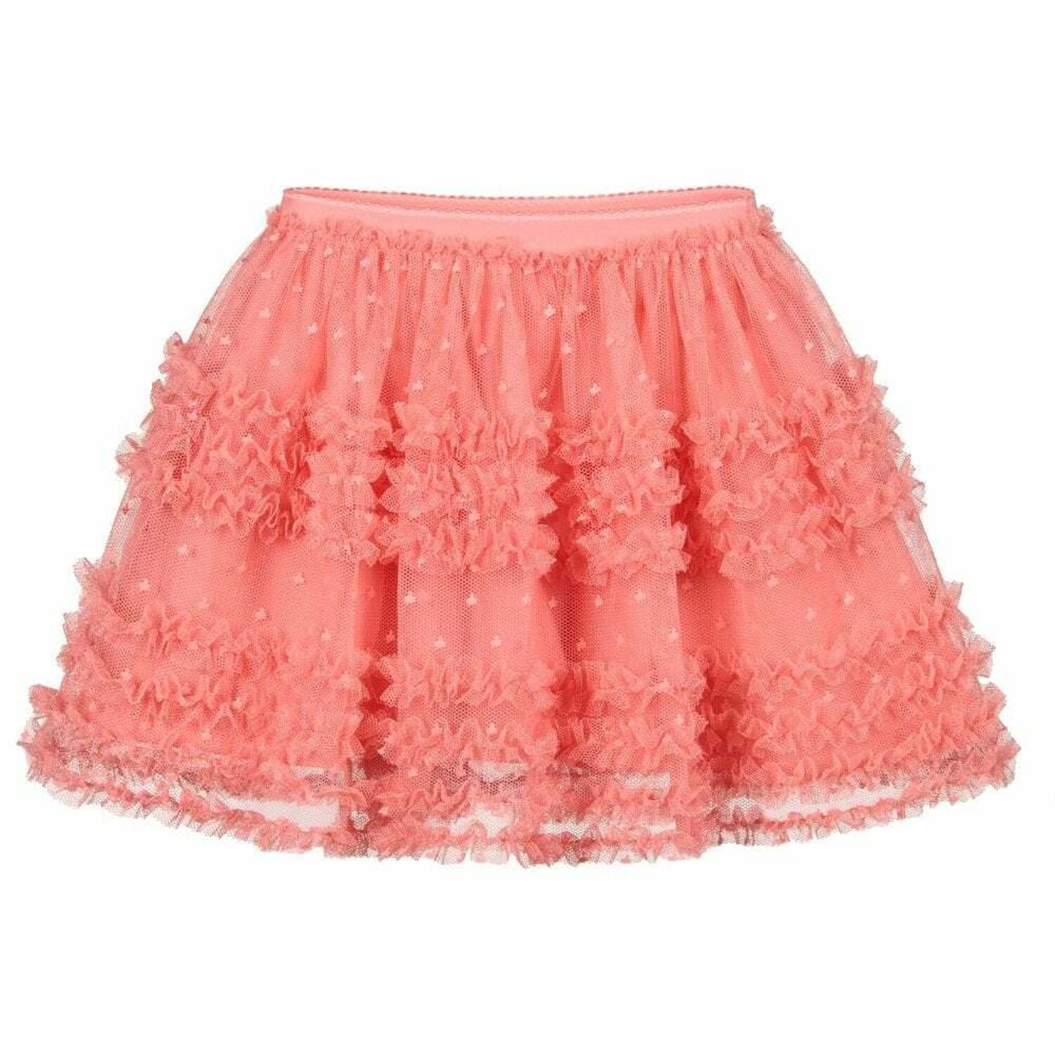 Girls Pink Tulle Skirt, 3, hi-res