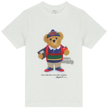 Boys Grey Polo Bear T-Shirt