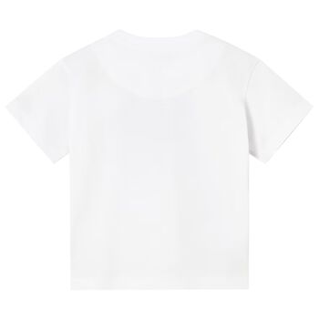 Younger Boys White Logo T-Shirt