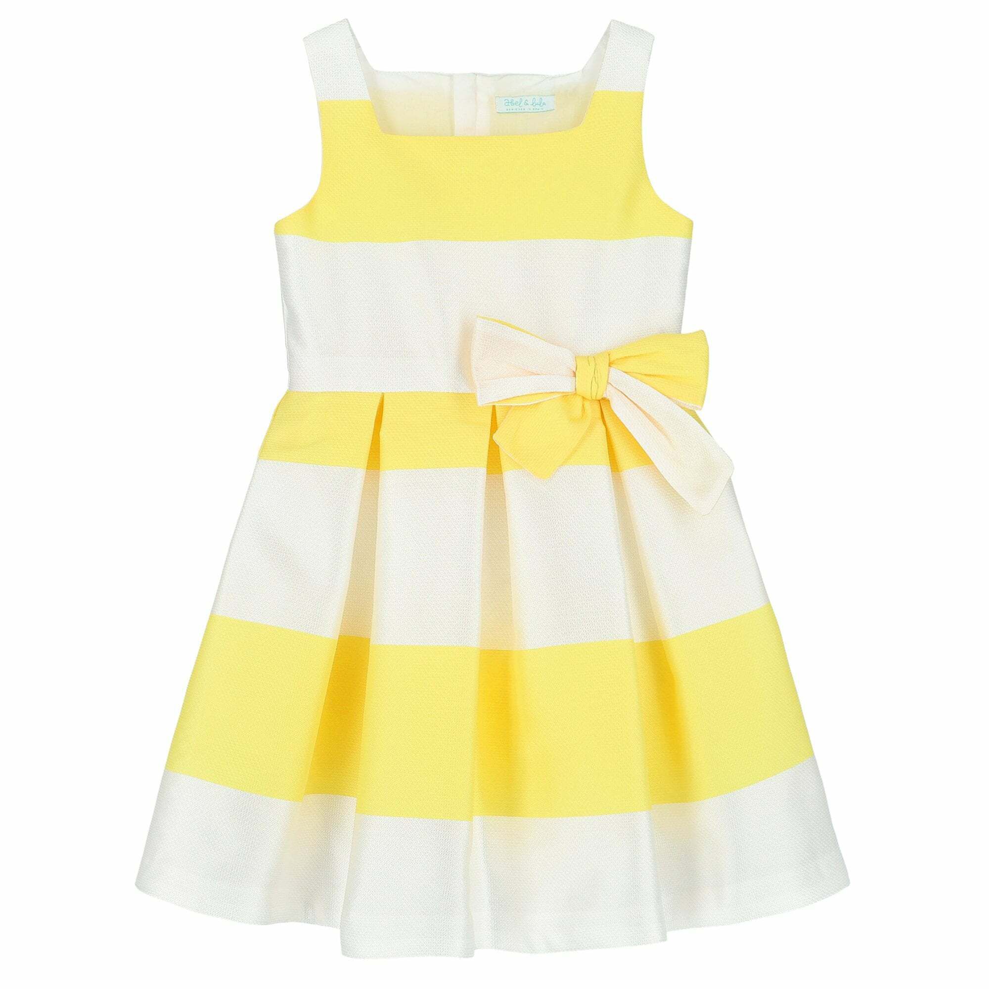 Abel Lula Girls Yellow White Dress Junior Couture UAE