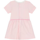 Younger Girls Pink Logo Dress, 1, hi-res