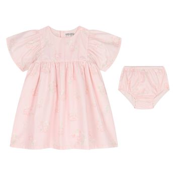 Younger Girls Pink Tiger Dress Set