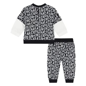 Younger Boys Black Logo Tracksuit