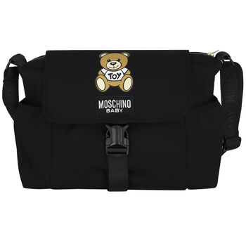 Black Teddy Bear Logo Baby Changing Bag