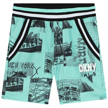 Boys Green Logo Shorts