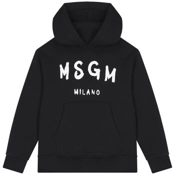 Black Logo Hooded Top