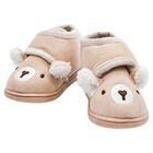 Younger Beige Teddy Bear Suede Shoes, 1, hi-res