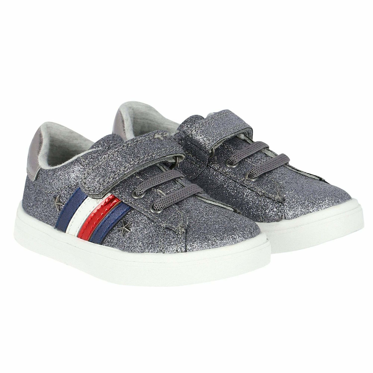 Girls Silver Logo Trainers, 1, hi-res image number null