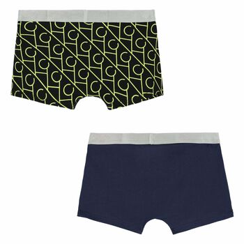 Boys Navy & Black Boxer Shorts ( 2-Pack )