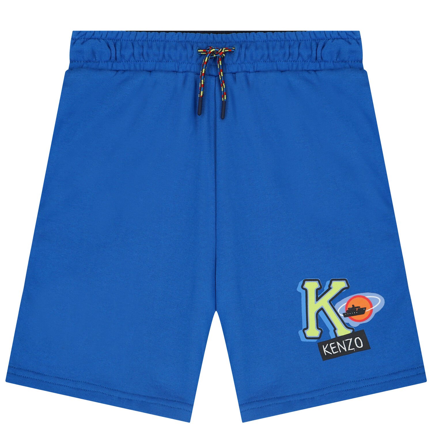 Boys Blue Logo Shorts, 1, hi-res