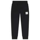 بنطال رياضي باللون أسود للأولاد بشعار , 1, hi-res