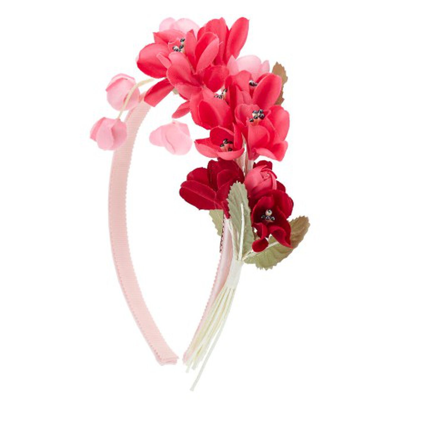 Girls Pink Floral Headband, 1, hi-res